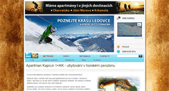 Desktop Screenshot of apartmankaprun.cz
